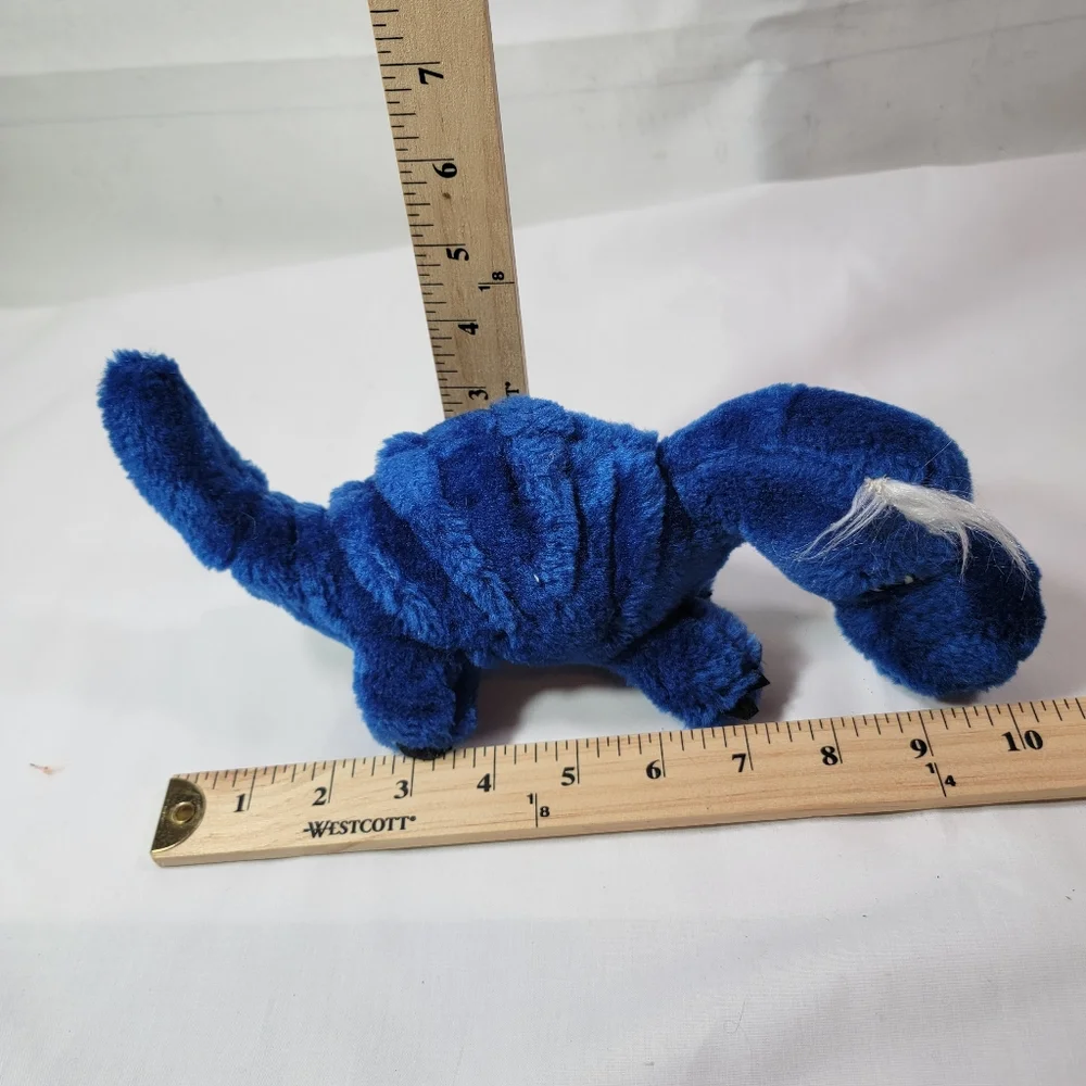 Vintage Blue Dinosaur Acme Plush Monster Stuffed Beast HTF Prehistoric Animal
